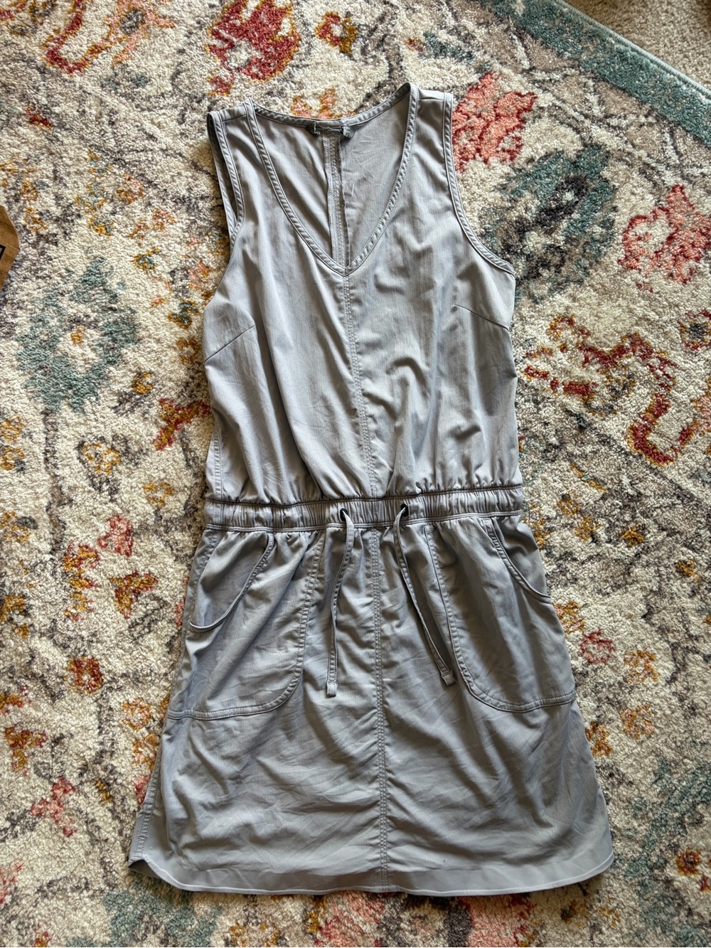 The North Face Casual Sleeveless Drawstring Waist Dress - Gray size s/m